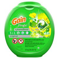 Gain flings! Liquid Laundry Detergent Pacs, Original, 72 count