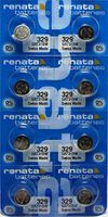 8 Pcs Mercury Free Silver Oxide 329 Batteries By Renata