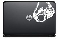 Digital Camera Hanging Vinyl Decal Sticker for Computer Macbook Laptop Ipad Electronics Home Window Custom Walls Cars Trucks Motorcycle Automobile and More (White)