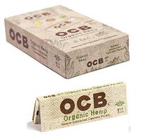 OCB ORG HEMP 1 1/4 WIDE Si OCB Organic Hemp Rolling Papers 1 1/4 Size-Full Box (24 Books), 1.25, brown