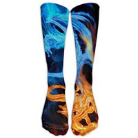 X-PEACH Flame Dragon Women Men Athletic Long Socks For Outdoor Socks