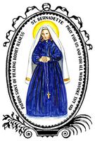 St Bernadette Patron of Healling Bodily Illness 4"x6" Set of 6 Linen Postcards