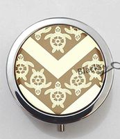 BlackKey Turtles Tortoise Pattern 3-Compartment Decorative Pocket Gift Box Case Organizer for Pill, Color 1 -1295