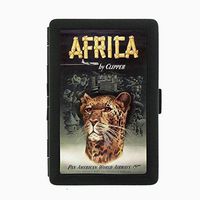 Perfection In Style Black Color Metal Cigarette Case D-088 Africa by Clipper Pan American World Airways
