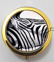 BlackKey Zebra Skin Pattern 3-Compartment Decorative Pocket Gift Box Case Organizer for Pill, Color 2 -1317