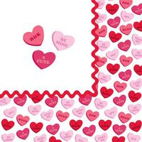 Sweet Greetings Valentine Paper Luncheon Napkins 18 Per Pack