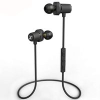 Litexim Wireless Bluetooth Earbuds Sport Bluetooth Magnetic Earphones in-Ear Headphones with Mic Dual Driver Earbuds IPX6 Sweatproof HD Stereo AptX Headset for Gym Running Workout (Black-White)