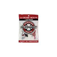 INDEPENDENT Skateboard Hardware 1" Phillips Black/Red 8 Nuts and Mounting Bolts