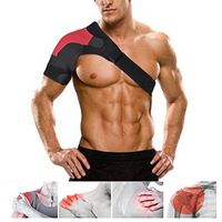 Rotator Cuff Support, Shoulder Brace for Injury Prevention, Dislocated AC Joint, Frozen Shoulder Pain, Sprain, Soreness- Shoulder Compression Wrap Strap Band by ZSZBACE (red, Right)