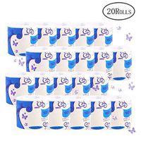 Toilet Paper Bulk Rolls 3-Ply Silky & Smooth Soft Toilet Paper Rolls Toilet Tissue Bathroom Workshop Essentials Supplies (20Rolls)