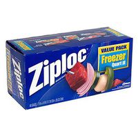 Ziploc Freezer Bags Value Pack, Quart Size, 40-Pack