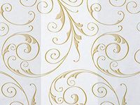 Christmas Print Cello Bags - Jewel Swirl Gold 4x2x9" Cello Bags 1.2 mil(Frosted Accents) (3 Packs; 100 Bags Per Pack) - WRAPS-C2BJSG