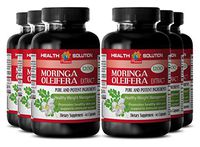 Moringa Organic Oil - Moringa OLEIFERA Extract 1200 - Fast Metabolism Diet 6 Bottles, 360 Capsules