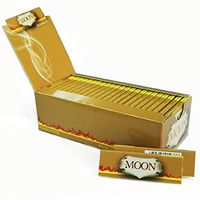 Moon 70mm 1.0 inch Regular Size Unbleached Cigarette Tobacco Rolling Papers 50 booklets 2500 Sheets