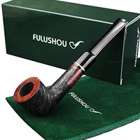 FULUSHOU Mediterranean Briar Wood Tobacco Pipe, Mini Carving Tobacco Pipe,Dad Gift