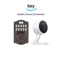 Kwikset SmartCode 914 Keypad Smart Lock + Amazon Cloud Cam | Key Smart Lock Kit (Venetian Bronze)
