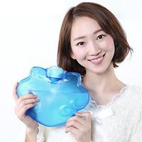 Hot water bottle Hot water bottle water Hot water bottle water Rubber transparent hot water bottle 800ml-red-E