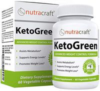 KetoGreen Advanced Weight Loss Formula - Green Tea, Green Coffee Bean, Raspberry Ketones, Garcinia Cambogia & Caffeine for Energy, Fat Loss & Curb Appetite - 100% Money Back Guarantee - 60 Vege Caps