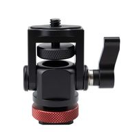 Julucky Adjustable Quick Release Camera Monitor Holder Mount Arm with Hot Shoe Adapter 180 Degree Upper Rotation 360 Degree for LED Video Light Cameras Camcorders Smartphone Tripod Microphone