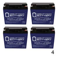 Mighty Max Battery 12V 22AH Gel Battery for EW72 Mobility Scooter Wheelchair - 4 Pack Brand Product