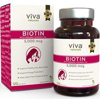 Biotin 5000mcg - Support for Healthy Hair Skin Nails, High Potency Biotin Made with Organic Coconut Oil, Non-GMO & Gluten Free, 120 softgels