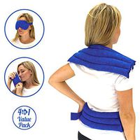 Sensacare Inclusive Set of 4 Microwavable Heating Pads | Reusable Heat Packs for Pain Relief with Aromatherapy for Stress Relief | Relieve Upper and Lower Back Pain, Cramps, Neck Pain, Shoulder Aches