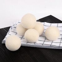 (GG) 6 Organic Pure New Zealand Wool Dryer Balls Reusable Natural Fabric Softener 7cm