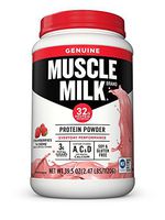 Muscle Milk Genuine Protein Powder, Strawberries 'N Crème, 32g Protein, 2.47 Pound