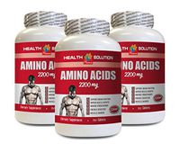 Muscle Building Pills for Men - Amino ACIDS 2200 Mg - Muscle Maker - l-lysine Tablets - 3 Bottles 450 Tablets