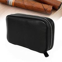 Dyrabrest Genuine Leather Cigar Case Travel Humidor Bag Hold 5 Cigars Holders Tool