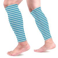 Calf Compression Sleeves 2 Pieces Rhombus Calf Guard Great for Running, Cycling, Maternity, Travel, Nurses