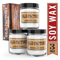 Old Factory Scented Candles - Pastry Shop - Decorative Aromatherapy - Handmade in The USA with Only The Best Fragrance Oils - 3 x 4-Ounce Soy Candles