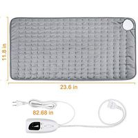 Heating Pad Electric Blanket Heat Pads with 6 Heat Settings, Machine Washable, Moist Heat Therapy, for Back Pain and Cramps Relief - 24 x 12Inch