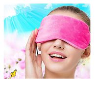 WE&ZHE Hot Compress Eye Cover Electric Sleep Goggles - USB Jack + Second Gear Temperature Control Switch - to Relieve Eye Fatigue and Eliminate The Dark Circles, Pink
