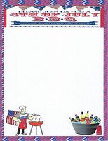 4th Of July BBQ Stationery Printer Paper 26 Sheets