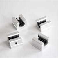 CNCCANEN SBR12 4Pcs Linear Bearing Aluminum Open Linear Motion 12mm Bearing Slide Unit for SBR12UU Linear Slide Rail Guide CNC