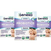 Genexa Probiotics for Infants Daily Probiotic Supplement | Pediatrician Formulated | Organic, Non-GMO, Gluten-Free | Organic Probiotics Powder | 3 Pack (90 Stick Packs)