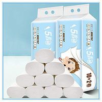 XEDUO 12 Rolls Of Toilet Paper Household Wood Roll Paper Toilet Paper Coreless Web Solid Roll Paper Bath Tissues Paper