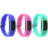 Garmin Vivofit 2 Buckle Bracelet - Adjustable Wristband and Wristwatch Style - Silicone Replacement Secure Band with Chrome Watch Clasp and Fastener Buckle for Garmin Vivofit 2 (Blue&Pink&Teal)
