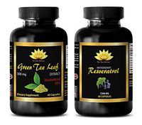 antioxidant Formula - Green Tea Extract – RESVERATROL - resveratrol Powder - Combo (2 Bottles)