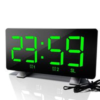 Sunsbell Sunsbell Digital Dual Alarm Clock FM Radio Clock with USB Charging Port, 3 Level Brightness Adjustable, 12hr 24hr Format and Snooze for Bedrooms Bedside Desk