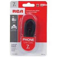 AUDIOVOX TP210BKN 6 Connector Modular Line Extension Cord, 7-Feet, Black