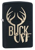 Zippo Buck Off Black Matte Lighter