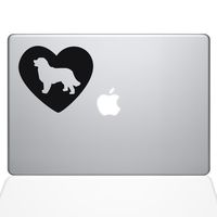 The Decal Guru Heart Bernese Mountain Dog MacBook Decal Vinyl Sticker - 15" MacBook Pro (2016 & Newer) - Black (1322-MAC-15X-BLA)