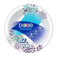 Dixie Everyday Disposable Paper Bowls, 10 oz., Printed, 72 Count, Lunch Size Printed Disposable Bowls