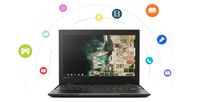 Lenovo 100e 11.6" Anti Glare HD Chromebook, Intel Dual-Core Celeron N3350 1.1 GHz up to 2.4 GHz, 4GB RAM, 16GB eMMC, HD Graphics 500, Bluetooth, USB Type C, 802.11ac, Webcam, Chrome OS