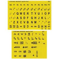 Black on Yellow Braille-Large Print Letters