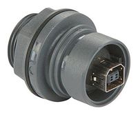 BULGIN PXP6042/B USB Adaptor, USB Type B Receptacle, USB Type A Receptacle, USB 2.0, IP66, IP68, IP69K
