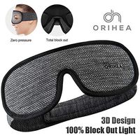 OriHea 100% Light Blocking Sleep Mask for Women & Men, Larger and Deeper 3D Contoured Eye Mask for Sleeping, Breathable and Super Soft Eye Cover, Ideal for Travel, Shift Work, Naps Black