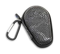 Casematix Snakeskin Asthma Inhaler Case with Clip on Carabiner for Safe Storage and Travel